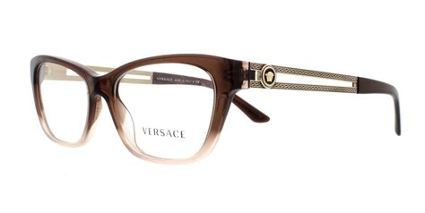 versace glasses ve 3220 5165 brown|Versace Ladies Brown Square Eyeglass Frames VE3220 5165 52.